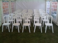 Theatre style seating in 4m wide marquee